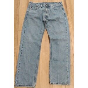 Levi's 505 Mens Jeans 36x32 (Fits 36x30) Blue Medium Wash Straight Leg Classic